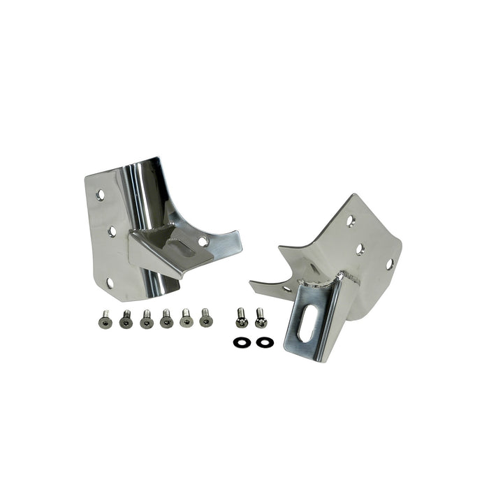 Rugged Ridge 11028.02 Windshield Hinge Light Bracket; Pair; Stainless Steel; - Truck Part Superstore