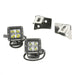 Rugged Ridge 11028.10 Windshield Bracket LED Light Kit; 3 in.; Square; Stainless Steel; - Truck Part Superstore