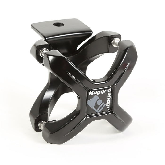 Rugged Ridge 11030.01 X-Clamp Light Mounting Bracket; Fits Tubes From 2.25 in. To 3 in.; Black; - Truck Part Superstore