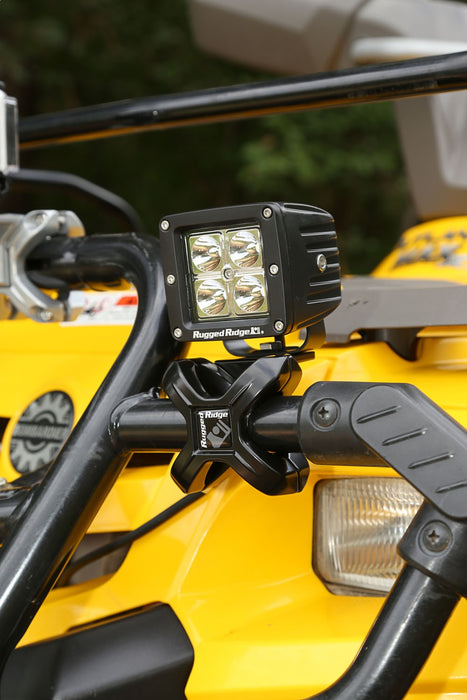 Rugged Ridge 11031.01 X-Clamp Light Mounting Bracket; Black; Fits All 1.25 to 2 in. Round Bars; - Truck Part Superstore