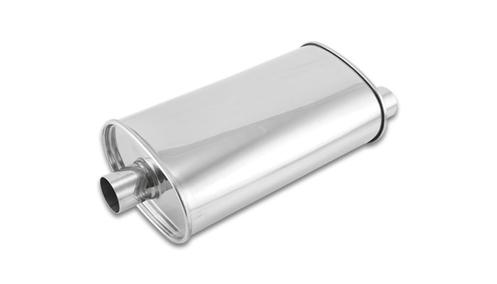 Vibrant Performance 1104 STREETPOWER Oval Muffler; 2.00 in. inlet/outlet; Center-Offset; - Truck Part Superstore
