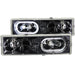 Anzo USA 111005 Crystal Headlight Set w/Halo; Clear Lens; Halo Carbon; Chrome Housing; - Truck Part Superstore