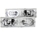 Anzo USA 111006 Crystal Headlight Set w/Halo; Clear Lens; Halo Clear; Chrome Housing; - Truck Part Superstore