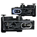 Anzo USA 111007 Crystal Headlight Set w/Halo; Clear Lens; Black Housing; Pair; - Truck Part Superstore