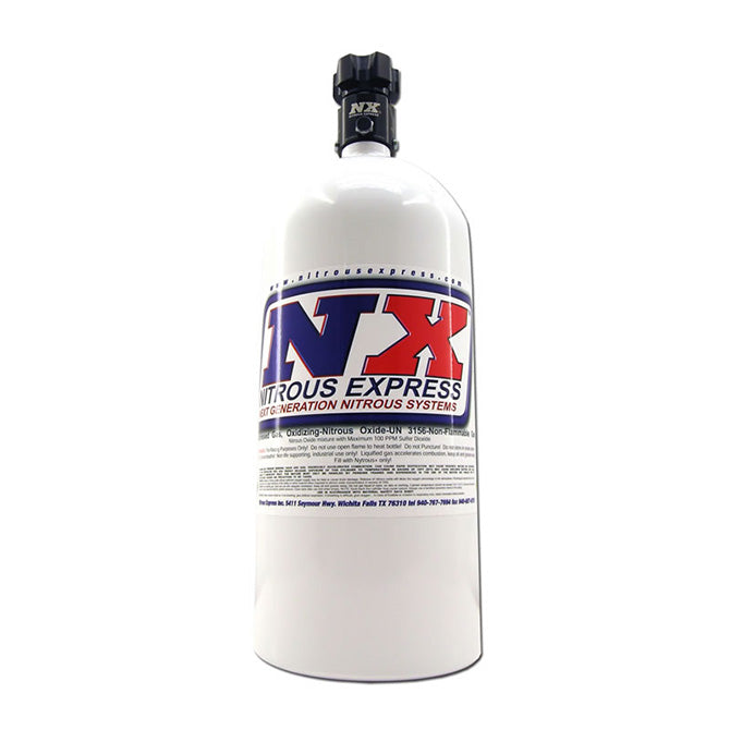 Nitrous Express 11100 10 LB BOTTLE W/LIGHTNING 500 VALVE (6.89 DIA. X 20.19 TALL) - Truck Part Superstore