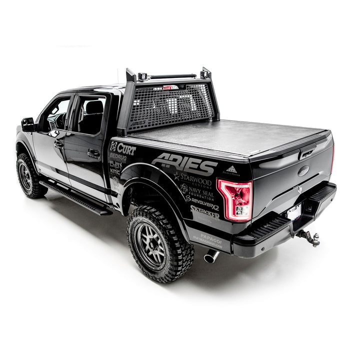 ARIES 1110102 AdvantEDGE Black Aluminum Headache Rack; Select Ford F-150 - Truck Part Superstore