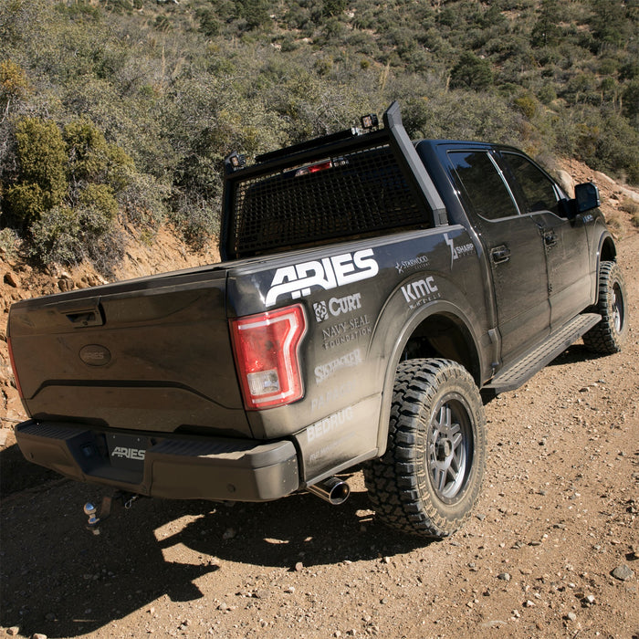 ARIES 1110102 AdvantEDGE Black Aluminum Headache Rack; Select Ford F-150 - Truck Part Superstore