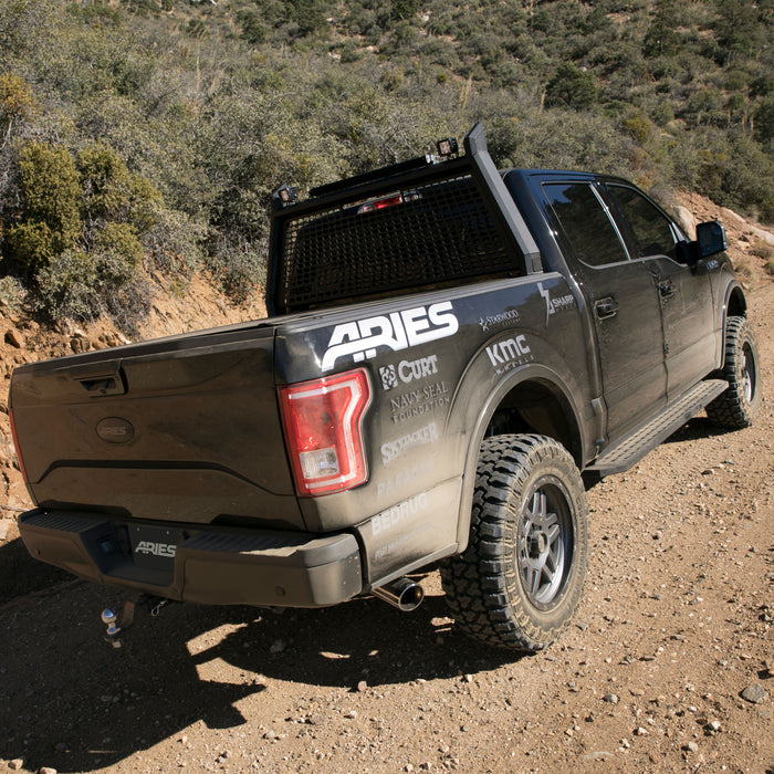 ARIES 1110102 AdvantEDGE Black Aluminum Headache Rack; Select Ford F-150 - Truck Part Superstore