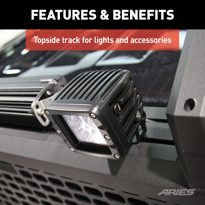 ARIES 1110103 AdvantEDGE Black Aluminum Headache Rack; Select Ford F-250; F-350 Super Duty - Truck Part Superstore
