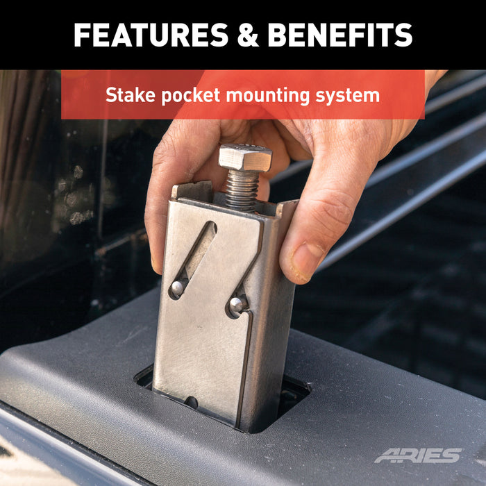 ARIES 1110103 AdvantEDGE Black Aluminum Headache Rack; Select Ford F-250; F-350 Super Duty - Truck Part Superstore