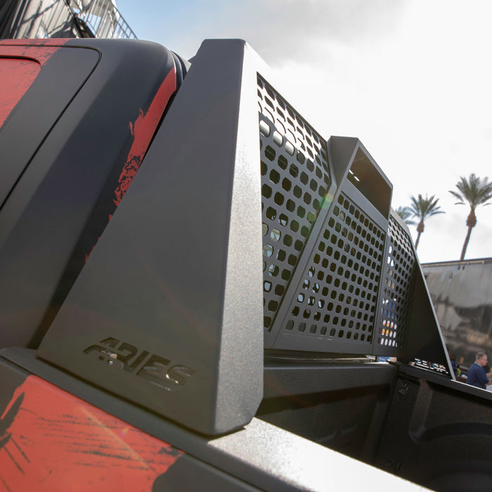 ARIES 1110111 Switchback Black Aluminum Headache Rack; Select Dodge; Ram 1500; 2500; 3500 - Truck Part Superstore