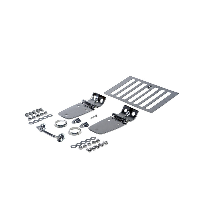 Rugged Ridge 11101.03 Hood Kit; Stainless Steel; - Truck Part Superstore