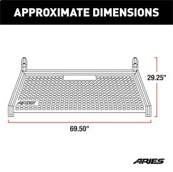 ARIES 1110207 AdvantEDGE Chrome Aluminum Headache Rack; Select Ford F-250; F-350; F-450 - Truck Part Superstore