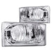 Anzo USA 111023 Crystal Headlight Set; Clear Lens; Chrome Housing; Pair; - Truck Part Superstore