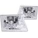 Anzo USA 111026 Crystal Headlight Set; Clear Lens; Chrome Housing; Pair; - Truck Part Superstore