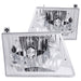 Anzo USA 111026 Crystal Headlight Set; Clear Lens; Chrome Housing; Pair; - Truck Part Superstore