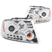 Anzo USA 111029 Projector Headlight Set w/Halo; Clear Lens; Chrome Housing; Pair; w/1 pc. LED; - Truck Part Superstore