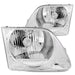Anzo USA 111030 Crystal Headlight Set; Clear Lens; Chrome Housing; Pair; - Truck Part Superstore