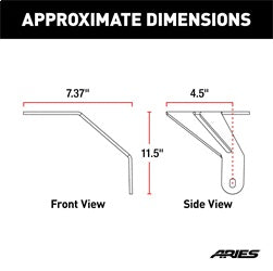 ARIES 1110313 ARIES 1110313 Jeep Wrangler JL Windshield Light Brackets; LEDs Sold Separately - Truck Part Superstore
