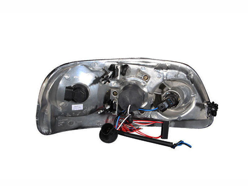 Anzo USA 111031 Projector Headlight Set w/Halo; Clear Lens; Black Housing; Pair; w/1 pc. LED; - Truck Part Superstore
