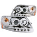 Anzo USA 111032 Projector Headlight Set w/Halo; Clear Lens; Chrome Housing; Pair; w/1 pc. LED; - Truck Part Superstore