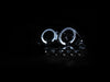 Anzo USA 111032 Projector Headlight Set w/Halo; Clear Lens; Chrome Housing; Pair; w/1 pc. LED; - Truck Part Superstore