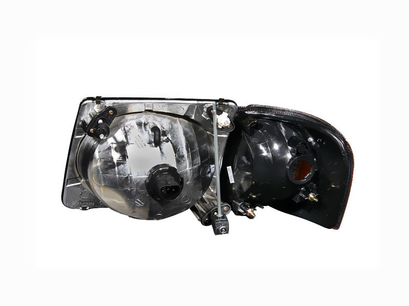 Anzo USA 111041 Crystal Headlight Set; Clear Lens; Black Housing; Pair; - Truck Part Superstore
