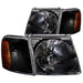 Anzo USA 111041 Crystal Headlight Set; Clear Lens; Black Housing; Pair; - Truck Part Superstore