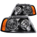 Anzo USA 111045 Crystal Headlight Set; Clear Lens; Black Housing; Pair; - Truck Part Superstore