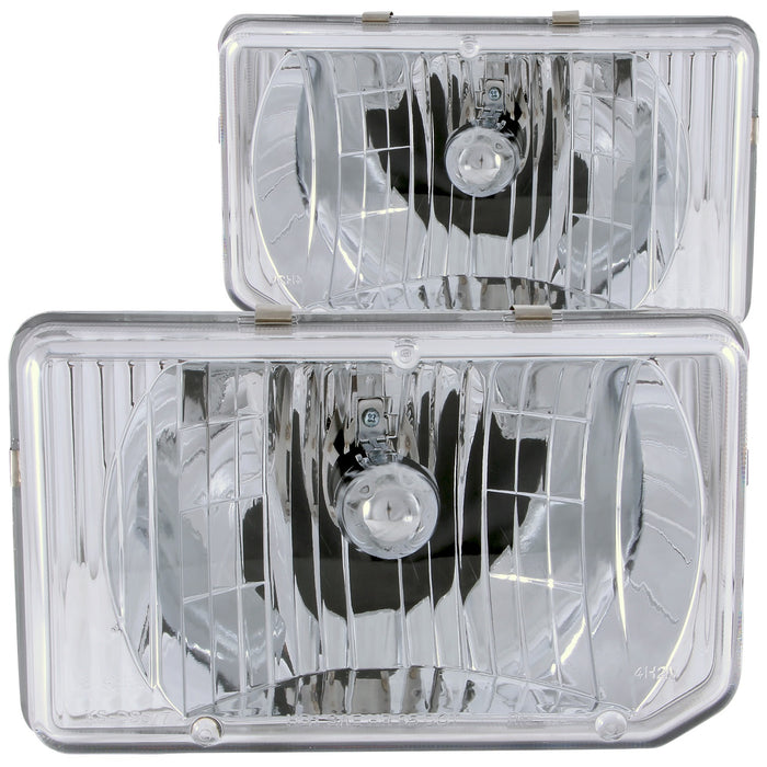 Anzo USA 111050 Crystal Headlight Set; Clear Lens; Chrome Housing; Pair; - Truck Part Superstore