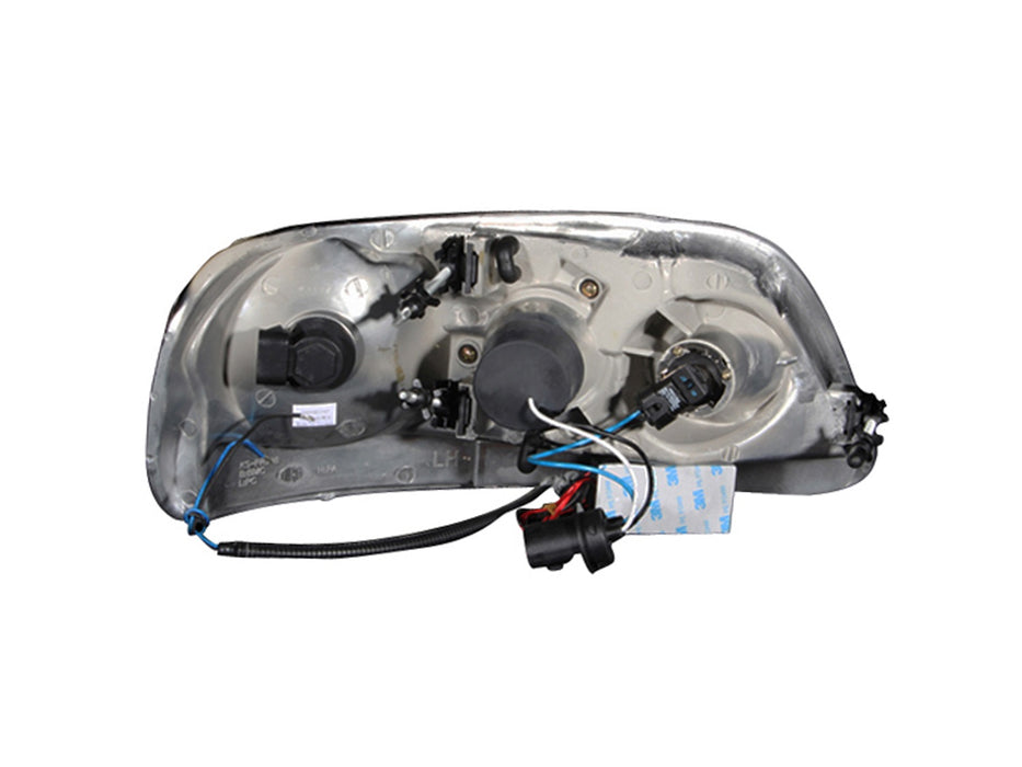 Anzo USA 111054 Projector Headlight Set w/Halo; Clear Lens; Chrome Housing; Pair; - Truck Part Superstore