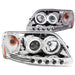 Anzo USA 111054 Projector Headlight Set w/Halo; Clear Lens; Chrome Housing; Pair; - Truck Part Superstore