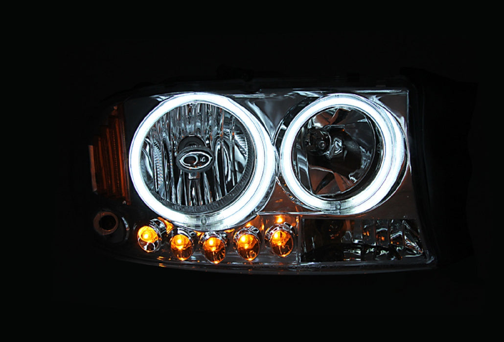 Anzo USA 111059 Crystal Headlight Set; Clear Lens; Chrome Housing; Pair; 1 pc.; - Truck Part Superstore