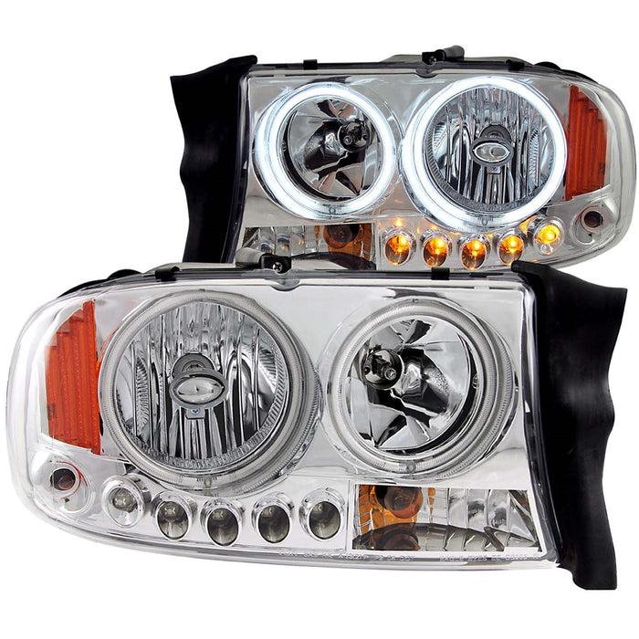 Anzo USA 111059 Crystal Headlight Set; Clear Lens; Chrome Housing; Pair; 1 pc.; - Truck Part Superstore