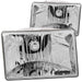 Anzo USA 111066 Crystal Headlight Set; Clear Lens; Chrome Housing; Pair; - Truck Part Superstore