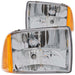 Anzo USA 111078 Crystal Headlight Set; Clear Lens; Chrome Housing; Pair; - Truck Part Superstore