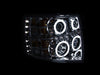 Anzo USA 111086 Projector Headlight Set w/Halo; Clear Lens; Chrome Housing; Pair; CCFL; - Truck Part Superstore