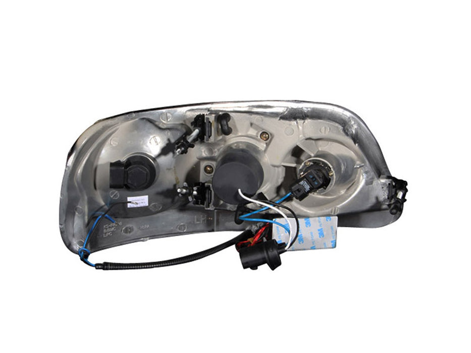Anzo USA 111097 Projector Headlight Set w/Halo; Clear Lens; Black Housing; Pair; CCFL; - Truck Part Superstore