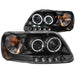 Anzo USA 111097 Projector Headlight Set w/Halo; Clear Lens; Black Housing; Pair; CCFL; - Truck Part Superstore