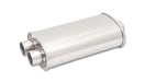 Vibrant Performance 1110 STREETPOWER Oval Muffler; 2.5 in. Inlet; Center In / Dual Out; w/5 in. Tip; - Truck Part Superstore