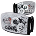 Anzo USA 111103 Projector Headlight Set w/Halo; Clear Lens; Chrome Housing; Pair; CCFL; - Truck Part Superstore