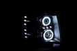 Anzo USA 111107 Projector Headlight Set w/Halo; Clear Lens; Black Housing; Pair; CCFL; - Truck Part Superstore