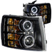 Anzo USA 111107 Projector Headlight Set w/Halo; Clear Lens; Black Housing; Pair; CCFL; - Truck Part Superstore