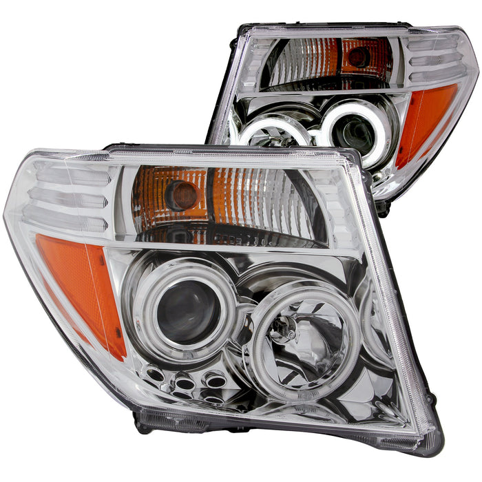 Anzo USA 111112 Projector Headlight Set w/Halo; Clear Lens; Chrome Housing; Pair; CCFL; - Truck Part Superstore