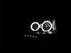 Anzo USA 111113 Projector Headlight Set w/Halo; Clear Lens; Black Housing; Pair; CCFL; - Truck Part Superstore