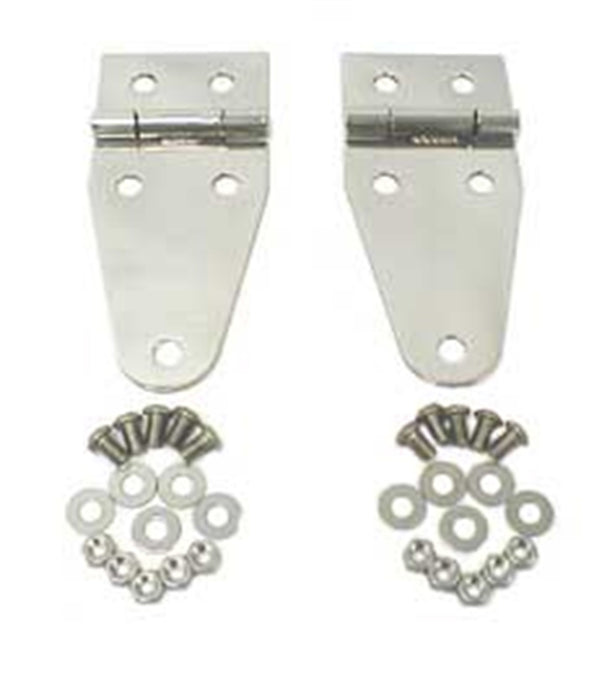 Rugged Ridge 11111.01 Hood Hinge; Pair; Stainless Steel; - Truck Part Superstore