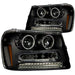 Anzo USA 111127 Projector Headlight Set w/Halo; Clear Lens; Black Housing; Pair; CCFL; - Truck Part Superstore