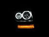 Anzo USA 111145 Projector Headlight Set w/Halo; Clear Lens; Black Housing; Pair; G2; CCFL; - Truck Part Superstore