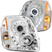 Anzo USA 111147 Projector Headlight Set w/Halo; Clear Lens; Chrome Housing; Pair; CCFL; - Truck Part Superstore
