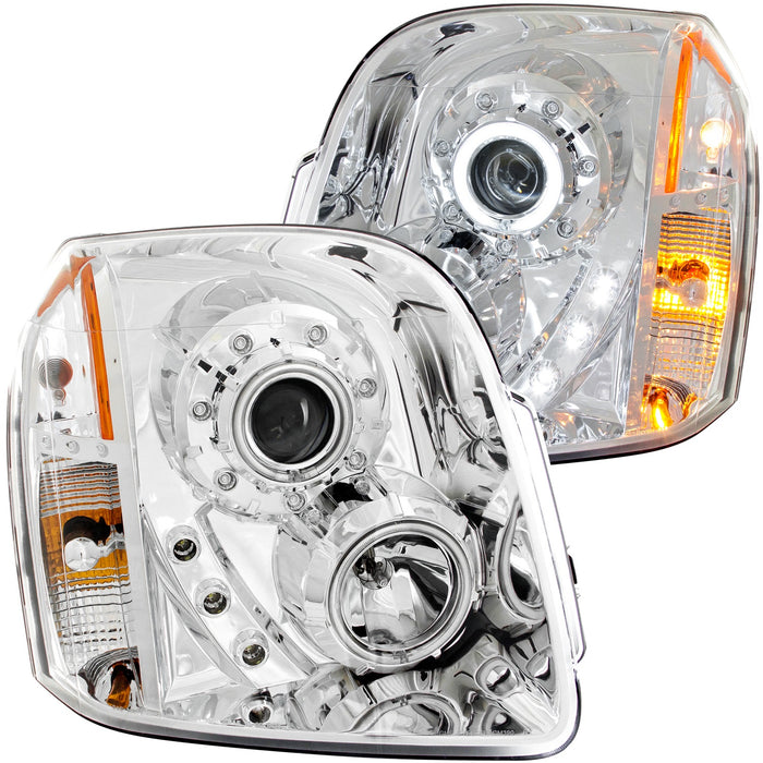 Anzo USA 111147 Projector Headlight Set w/Halo; Clear Lens; Chrome Housing; Pair; CCFL; - Truck Part Superstore
